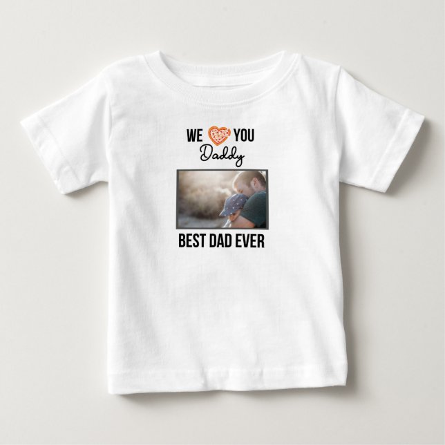 I KÄRLEK MIN DADDY BARNKLÄDER ANPASSNINGSBAR PHOTO T SHIRT (Framsida)