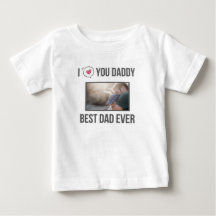 I KÄRLEK MIN DADDY BARNKLÄDER ANPASSNINGSBAR PHOTO