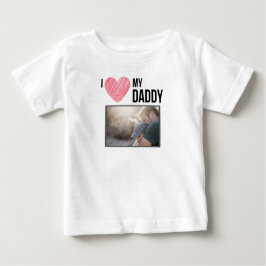 I KÄRLEK MIN DADDY BARNKLÄDER ANPASSNINGSBAR PHOTO T SHIRT