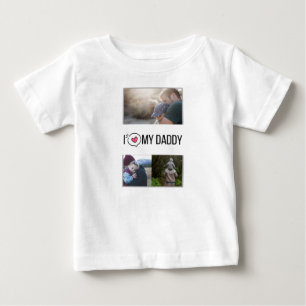 I KÄRLEK MIN DADDY BARNKLÄDER ANPASSNINGSBAR PHOTO T SHIRT