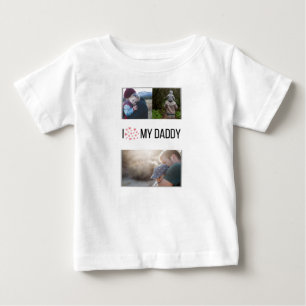 I KÄRLEK MIN DADDY BARNKLÄDER ANPASSNINGSBAR PHOTO T SHIRT