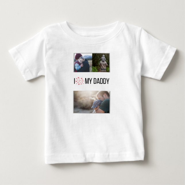I KÄRLEK MIN DADDY BARNKLÄDER ANPASSNINGSBAR PHOTO T SHIRT (Framsida)