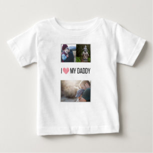 I KÄRLEK MIN DADDY BARNKLÄDER ANPASSNINGSBAR PHOTO T SHIRT