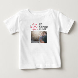 I KÄRLEK MIN DADDY BARNKLÄDER ANPASSNINGSBAR PHOTO T SHIRT