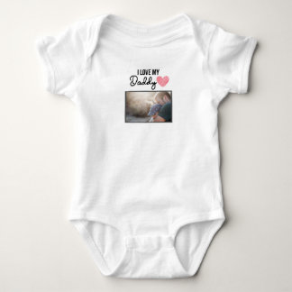 I KÄRLEK MIN DADDY BARNKLÄDER ANPASSNINGSBAR PHOTO T SHIRT