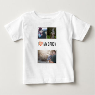 I KÄRLEK MIN DADDY BARNKLÄDER ANPASSNINGSBAR PHOTO T SHIRT