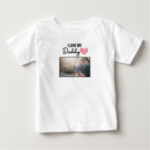 I KÄRLEK MIN DADDY BARNKLÄDER ANPASSNINGSBAR PHOTO T SHIRT