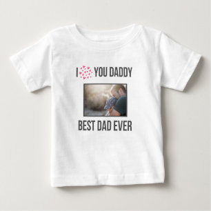 I KÄRLEK MIN DADDY BARNKLÄDER ANPASSNINGSBAR PHOTO T SHIRT