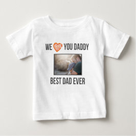 I KÄRLEK MIN DADDY BARNKLÄDER ANPASSNINGSBAR PHOTO T SHIRT