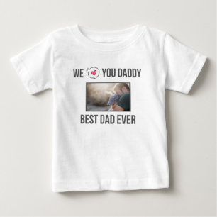 I KÄRLEK MIN DADDY BARNKLÄDER ANPASSNINGSBAR PHOTO T SHIRT