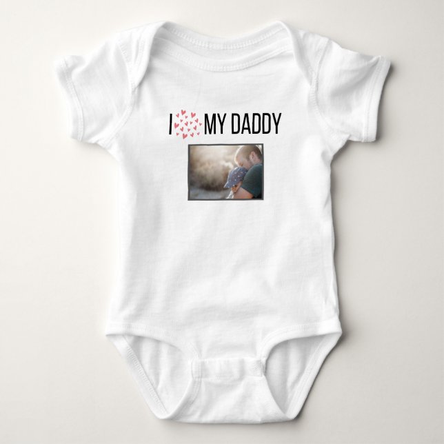 I KÄRLEK MIN DADDY BARNKLÄDER ANPASSNINGSBAR PHOTO T SHIRT (Framsida)