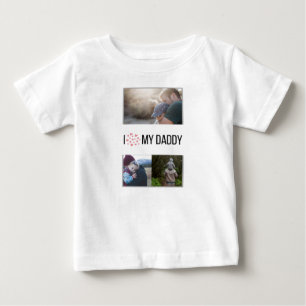 I KÄRLEK MIN DADDY BARNKLÄDER ANPASSNINGSBAR PHOTO T SHIRT