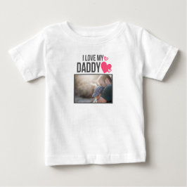 I KÄRLEK MIN DADDY BARNKLÄDER ANPASSNINGSBAR PHOTO T SHIRT