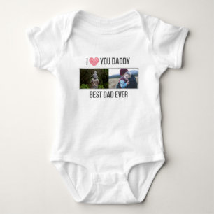 I KÄRLEK MIN DADDY BARNKLÄDER ANPASSNINGSBAR PHOTO T SHIRT