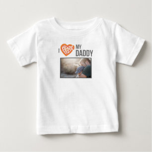 I KÄRLEK MIN DADDY BARNKLÄDER ANPASSNINGSBAR PHOTO T SHIRT