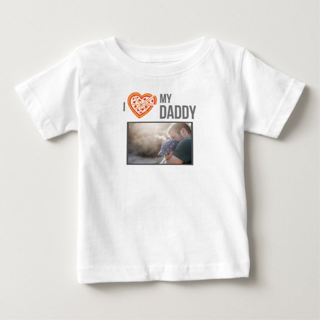 I KÄRLEK MIN DADDY BARNKLÄDER ANPASSNINGSBAR PHOTO T SHIRT (Framsida)