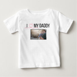I KÄRLEK MIN DADDY BARNKLÄDER ANPASSNINGSBAR PHOTO T SHIRT