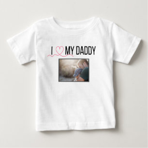I KÄRLEK MIN DADDY BARNKLÄDER ANPASSNINGSBAR PHOTO T SHIRT