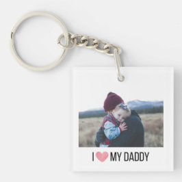 I KÄRLEK MIN DADDY KEYCHAIN 2 PHOTO ANPASSNINGSBAR