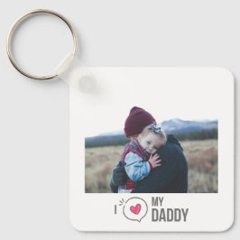I KÄRLEK MIN DADDY KEYCHAIN 2 PHOTO ANPASSNINGSBAR NYCKELRING