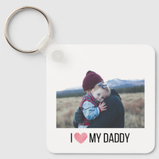 I KÄRLEK MIN DADDY KEYCHAIN 2 PHOTO ANPASSNINGSBAR NYCKELRING