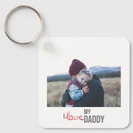 I KÄRLEK MIN DADDY KEYCHAIN 2 PHOTO ANPASSNINGSBAR NYCKELRING