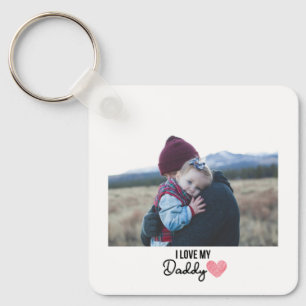 I KÄRLEK MIN DADDY KEYCHAIN 2 PHOTO ANPASSNINGSBAR NYCKELRING