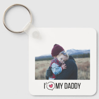 I KÄRLEK MIN DADDY KEYCHAIN 2 PHOTO ANPASSNINGSBAR NYCKELRING