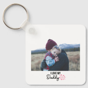 I KÄRLEK MIN DADDY KEYCHAIN 2 PHOTO ANPASSNINGSBAR NYCKELRING