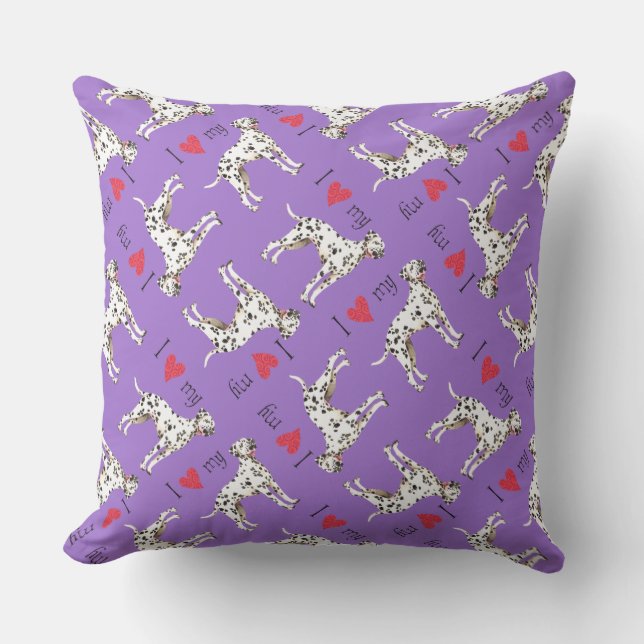 I Kärlek min Dalmatien Utomhuskudde (Framsida)