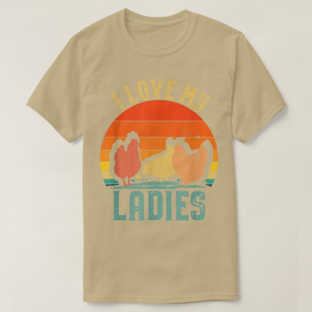 I Kärlek Min Dam Funny Humor Fjäderfä T Shirt (Design framsida)