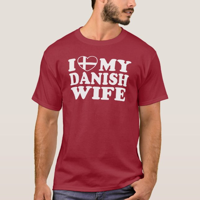 I Kärlek Min danska fru Tee Shirt (Framsida)