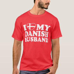 I Kärlek Min danska Make T-shirt