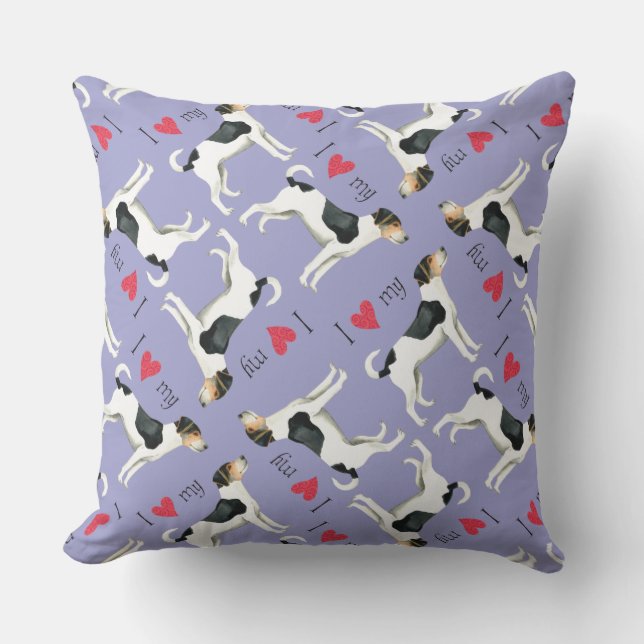 I Kärlek min danska-svenska Farmdog utomhus Pillow Kudde (Framsida)
