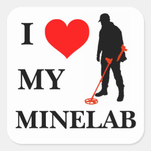 I kärlek min dekaldekaldekaldek i Minelab Fyrkantigt Klistermärke
