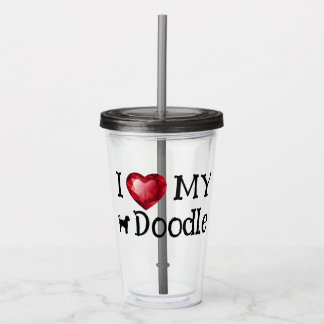 I kärlek min dodle Akryltumbler 16 oz Take Away Mugg