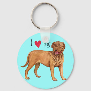 I Kärlek min Dogue de Bordeaux Nyckelring