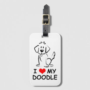 I kärlek min doodle bagagebricka