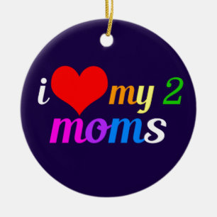 I Kärlek Min dotter Mammor Gay pride Julgransprydnad Keramik