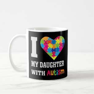 I Kärlek min dotter med Autism - stolt Mamma Pappa Kaffemugg