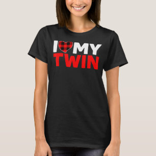 I Kärlek min dubbla Twillingar Syster Brother Matc T Shirt