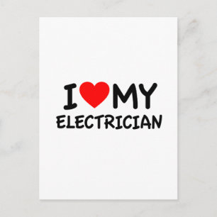 I kärlek min elektriker vykort