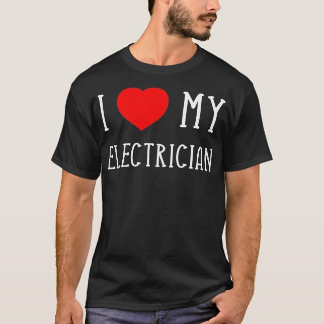 I Kärlek Min elektriska flickvän Boykompis-fru T Shirt (Framsida)