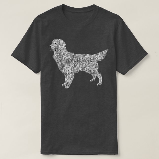 I Kärlek min engelska Cream Golden Retriever T Shirt (Design framsida)