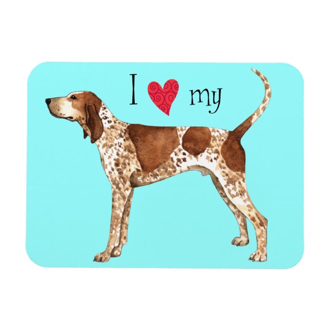 I Kärlek min engelska kronhund Magnet (Horisontell)