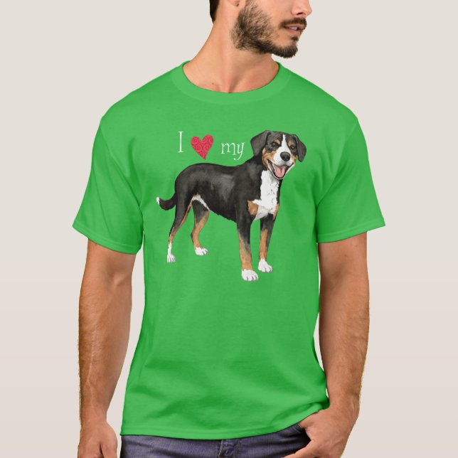 I Kärlek min Entlebucher T-Shirt (Framsida)