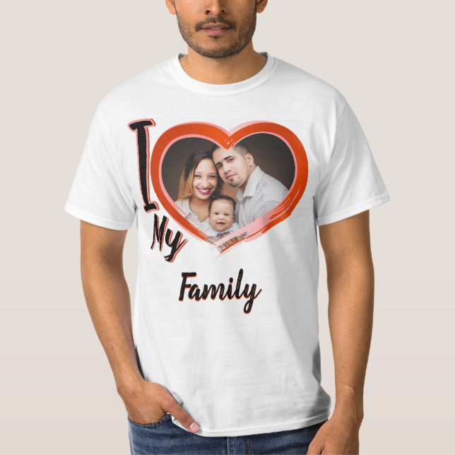I kärlek min familj _anpassningsbar-gåva T-Shirt (Framsida)