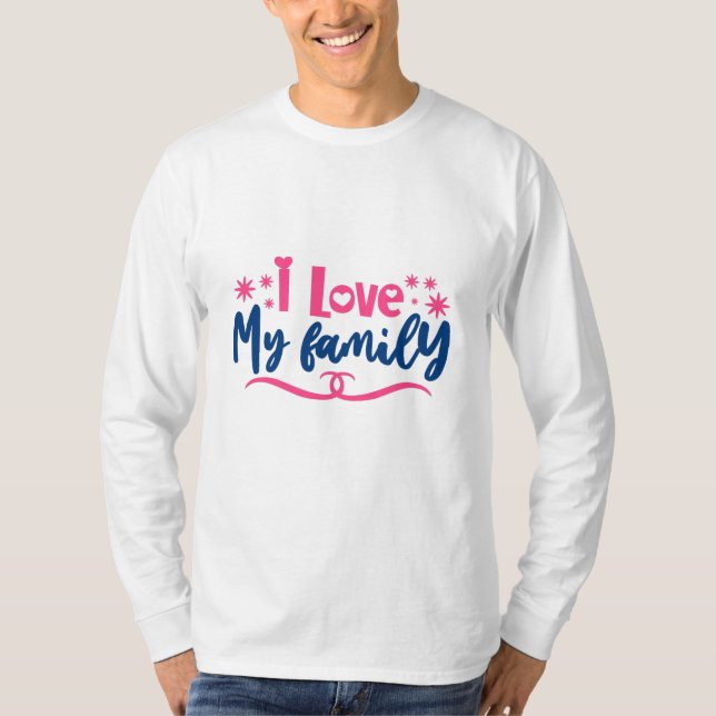 I kärlek min familj t shirt (Framsida)