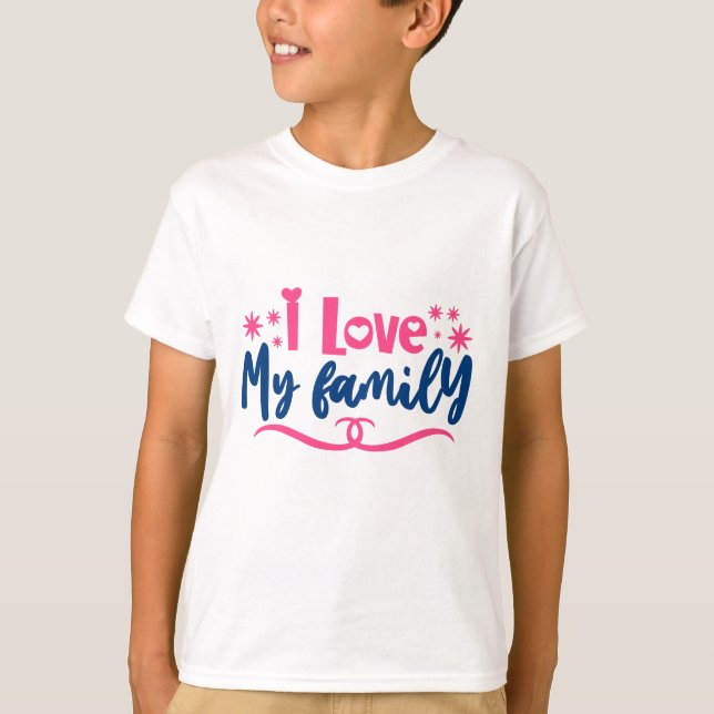 I kärlek min familj t shirt (Framsida)