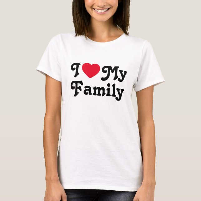 I kärlek min familjefammatning resa t shirt (Framsida)